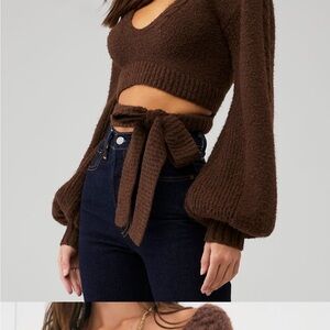 For Love and Lemons crop knit sweater